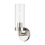 4_Ludlow 11 3/4" High Brushed Nickel ADA Wall Sconce more views