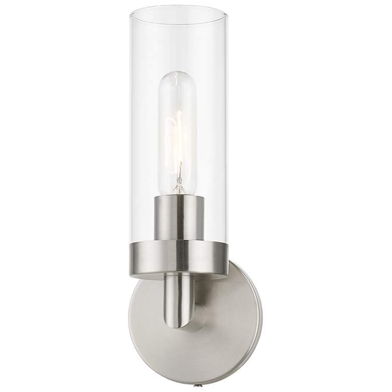 Image 5 Ludlow 11 3/4" High Brushed Nickel ADA Wall Sconce more views