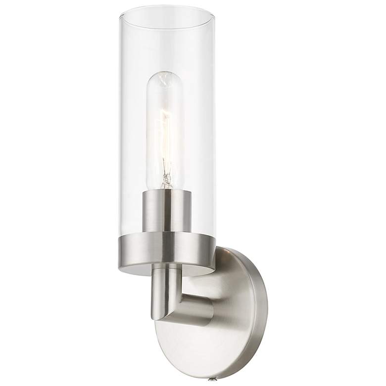 Image 7 Ludlow 11 3/4" High Brushed Nickel ADA Wall Sconce more views