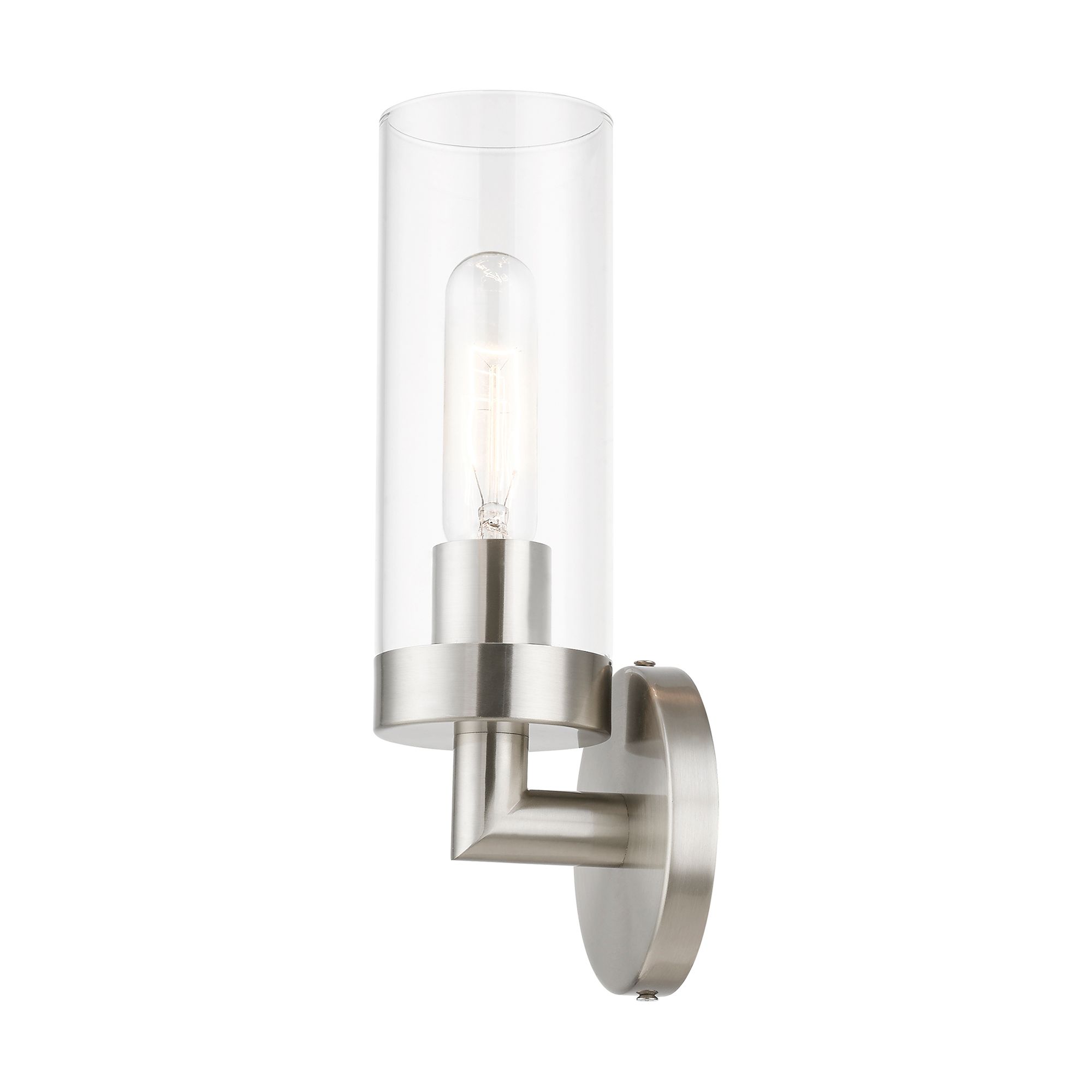 Ludlow 11 3/4" High Brushed Nickel ADA Wall Sconce in scene
