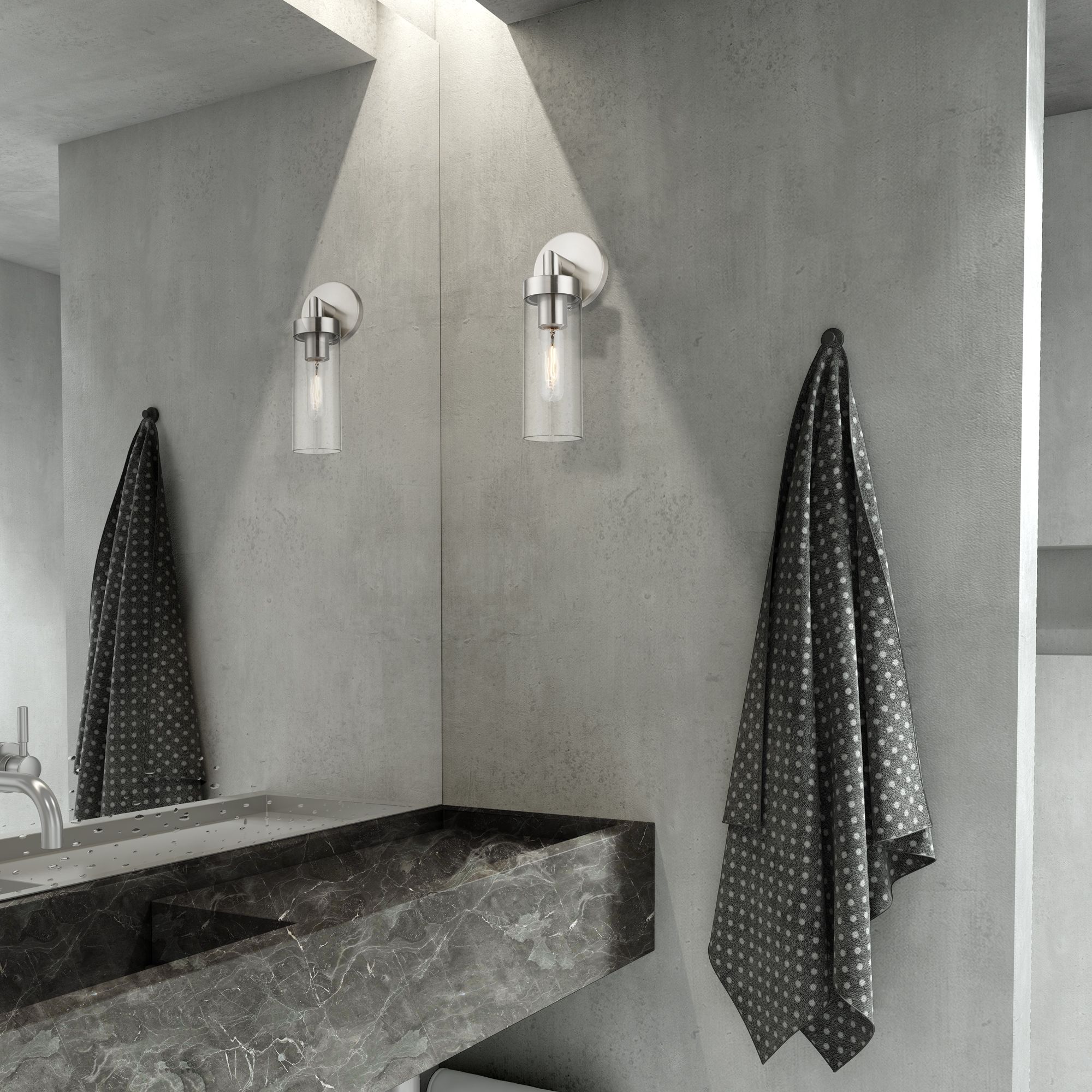 Ludlow 11 3/4" High Brushed Nickel ADA Wall Sconce in scene