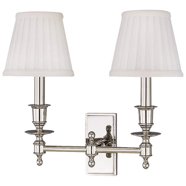 Image 1 Ludlow 13" High Polished Nickel 2-Light Wall Sconce