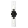 4_Ludlow 19 1/4" High Black 2-Light Wall Sconce more views