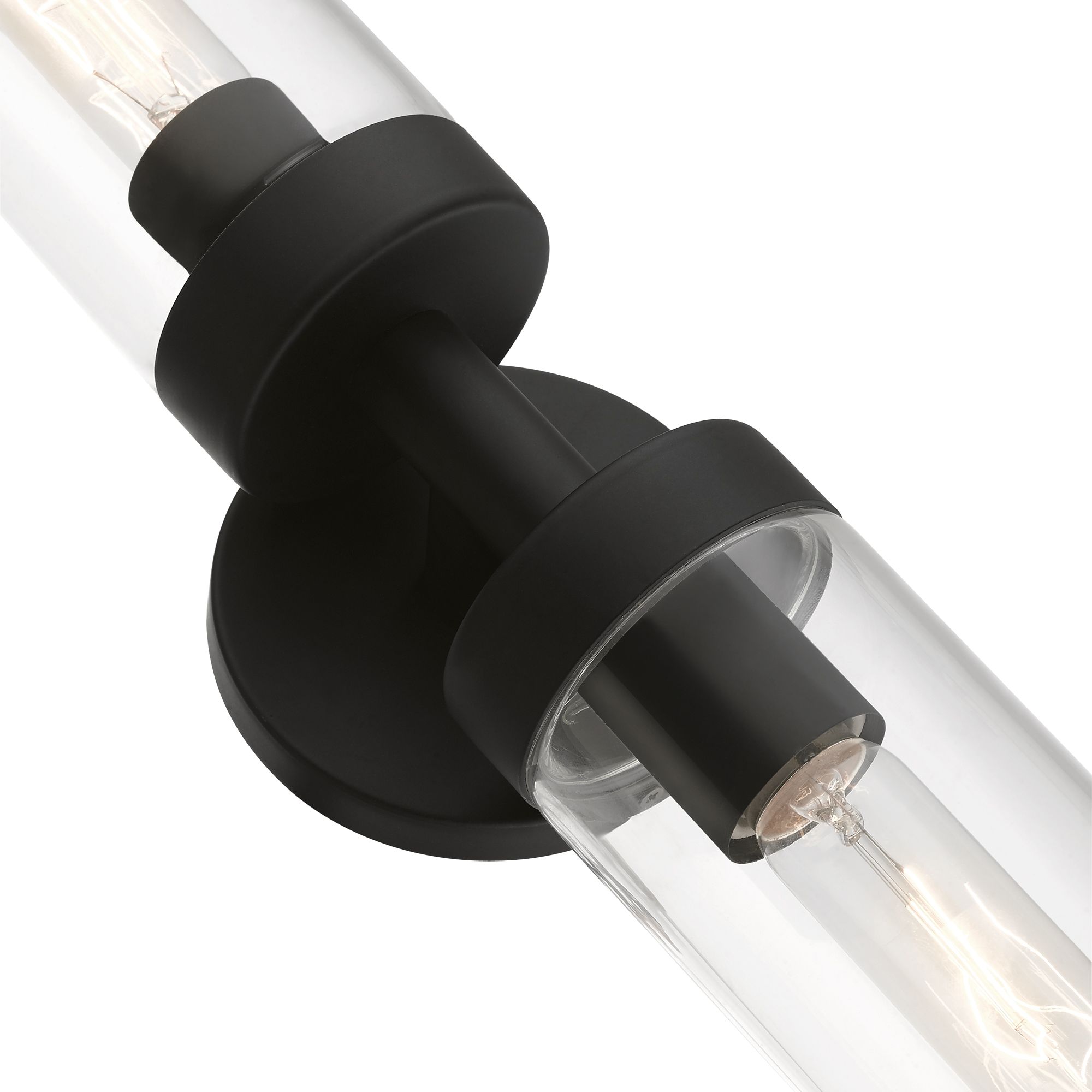 Ludlow 19 1/4" High Black 2-Light Wall Sconce