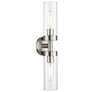 Ludlow 19 1/4" High Brushed Nickel 2-Light Wall Sconce