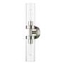 3_Ludlow 19 1/4" High Brushed Nickel 2-Light Wall Sconce more views