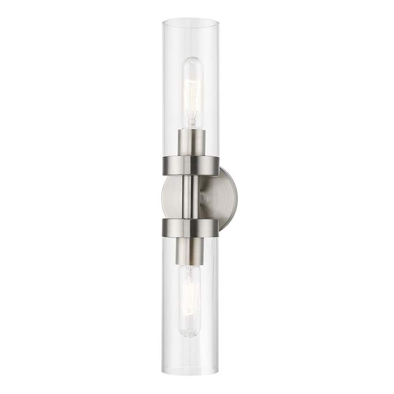 Image 4 Ludlow 19 1/4" High Brushed Nickel 2-Light Wall Sconce more views
