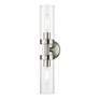 5_Ludlow 19 1/4" High Brushed Nickel 2-Light Wall Sconce more views