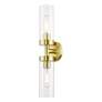 5_Ludlow 19 1/4" High Satin Brass 2-Light Wall Sconce more views