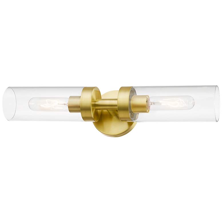 Image 6 Ludlow 19 1/4" High Satin Brass 2-Light Wall Sconce more views