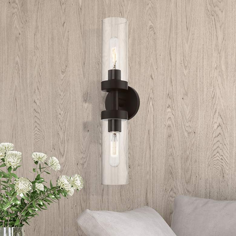 Image 1 Ludlow 2 Light Bronze ADA Vanity Sconce