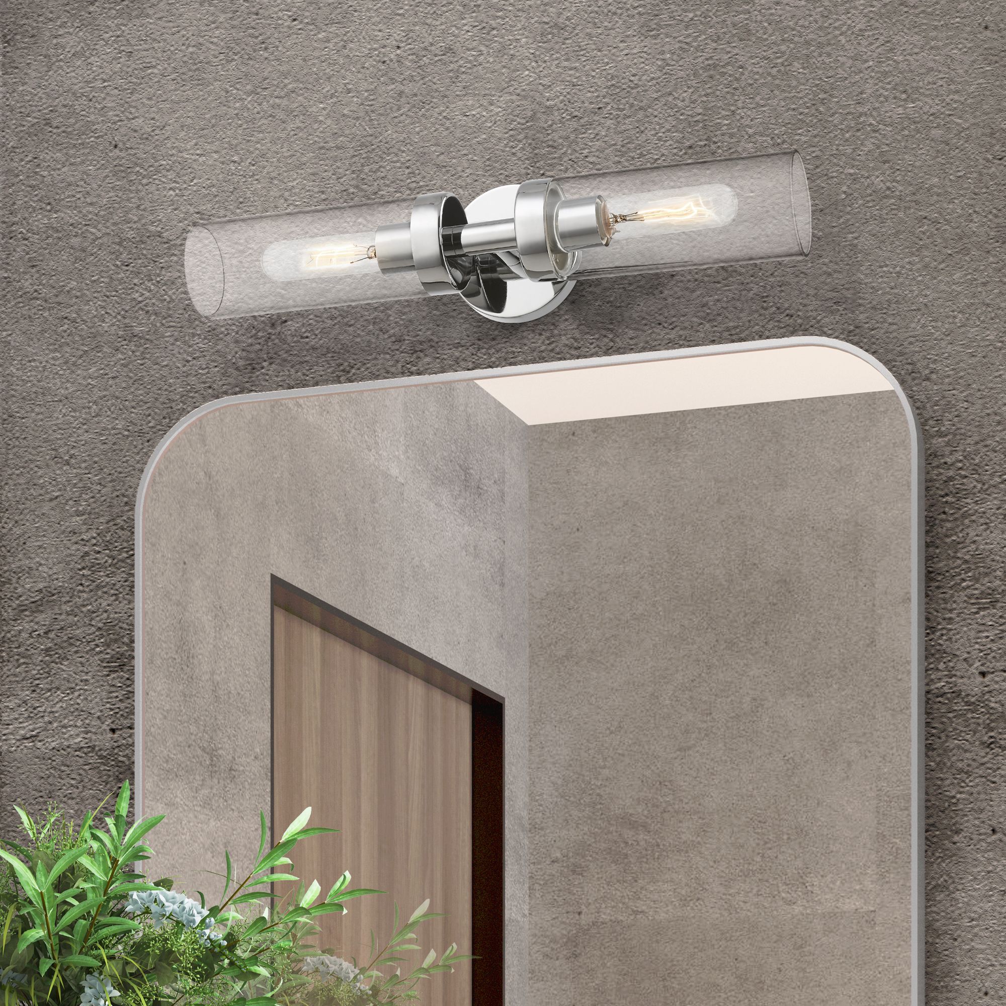 Ludlow 2 Light Polished Chrome ADA Vanity Sconce