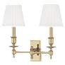 Ludlow 2 Light Wall Sconce Aged Brass