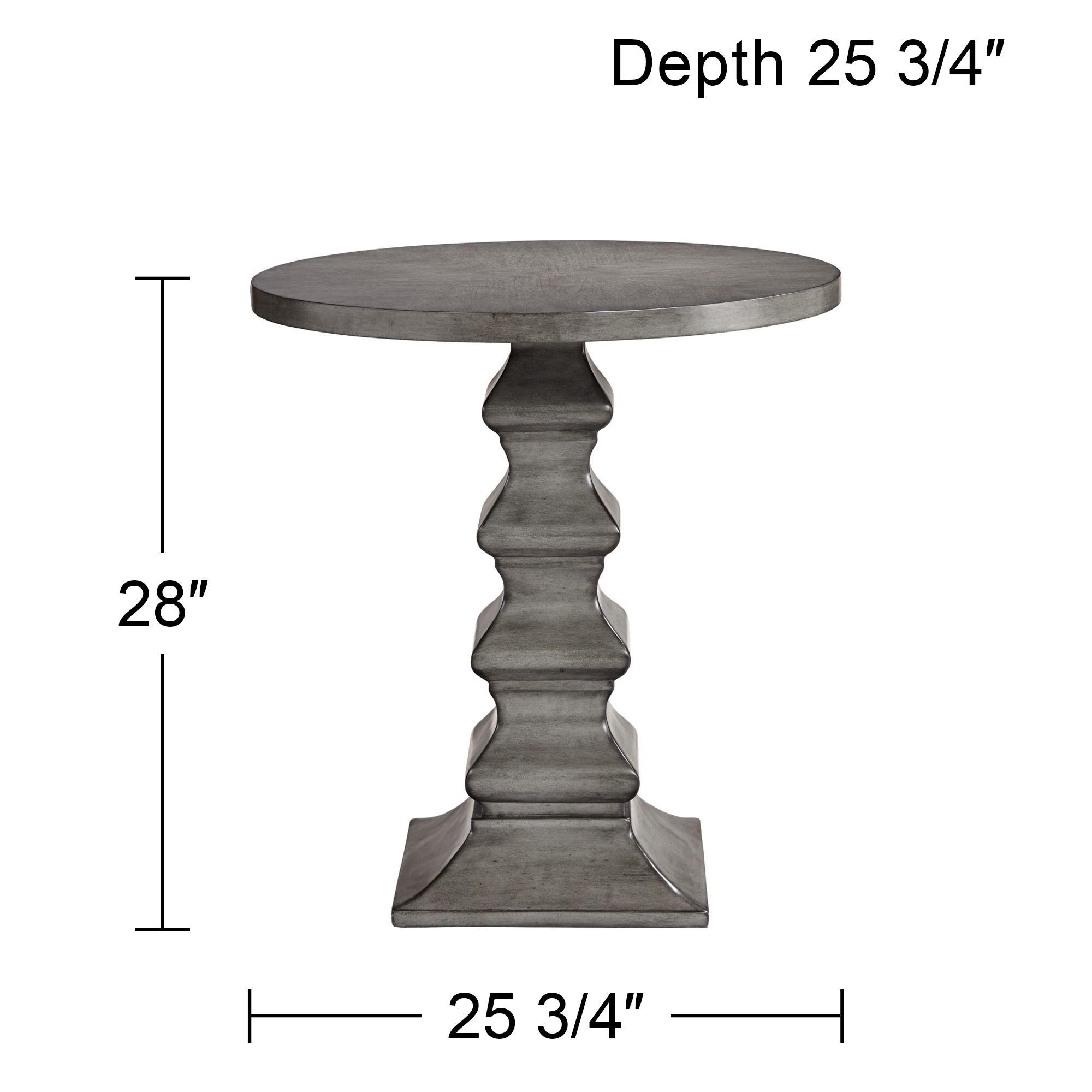 Ludlow 28" High Gray Slate Accent Table in scene