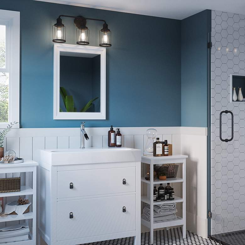 Image 3 Ludlow 3-Light Earth Black Vanity Light more views