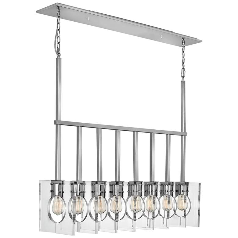 Image 2 Ludlow 37 1/4"W Polished Nickel Kitchen Island Light Pendant