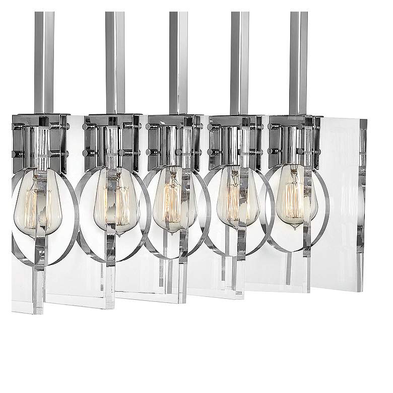 Image 3 Ludlow 37 1/4"W Polished Nickel Kitchen Island Light Pendant more views