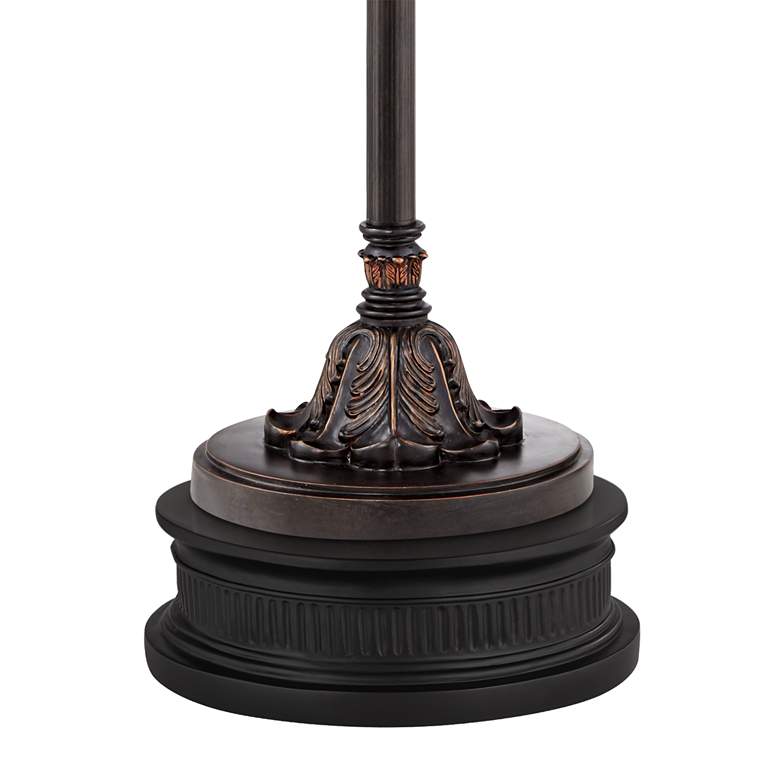Ludo Bronze Crackle Tree Torchiere Floor Lamp with Black Riser more views