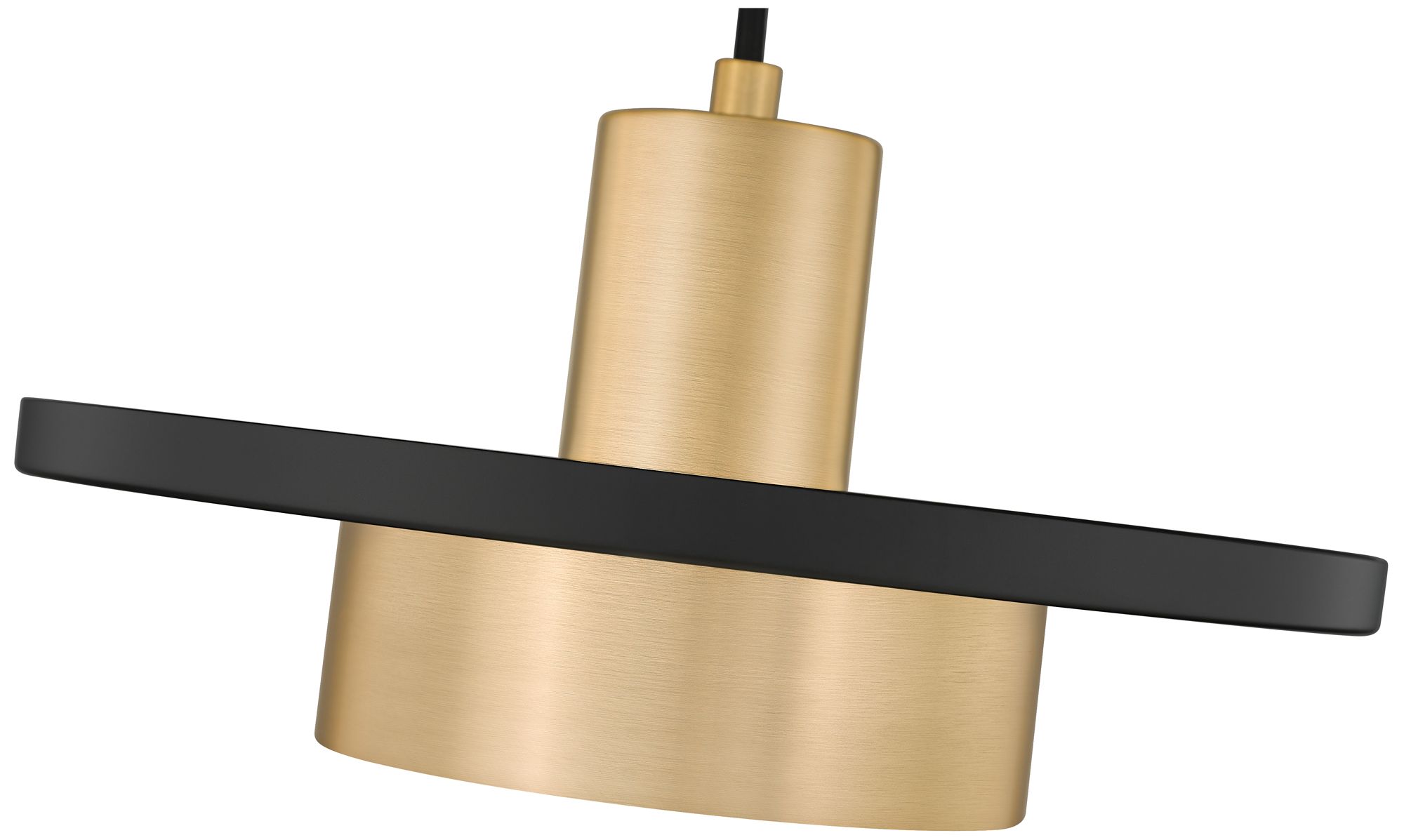Image 6 Ludo by Z-Lite 12 inch Matte Black + Modern Gold 1 Light Pendant more views