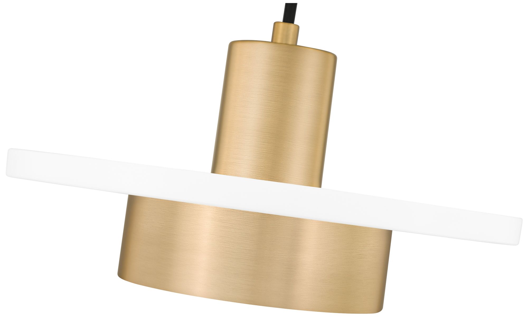 Image 6 Ludo by Z-Lite 12 inch Matte White + Modern Gold 1 Light Pendant more views