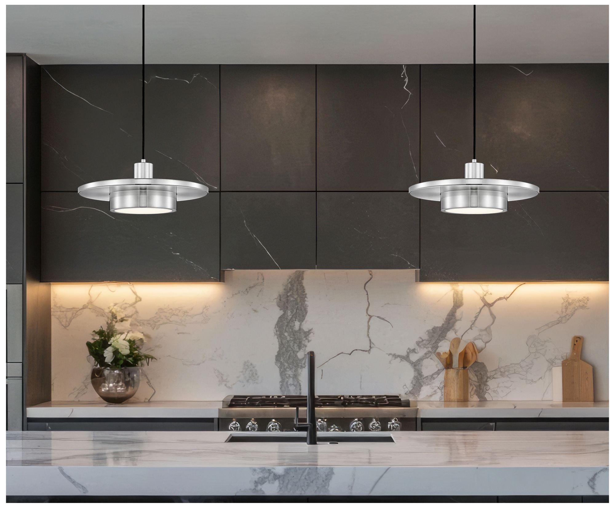 Image 3 Ludo by Z-Lite 16 inch Brushed Nickel 1 Light Pendant more views