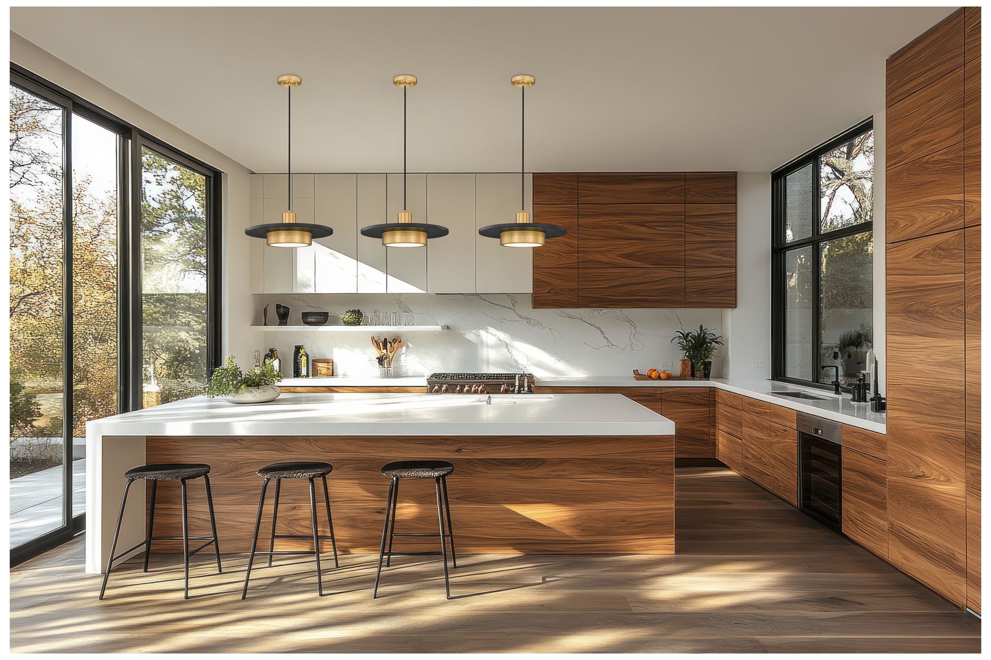 Image 3 Ludo by Z-Lite 16 inch Matte Black + Modern Gold 1 Light Pendant more views