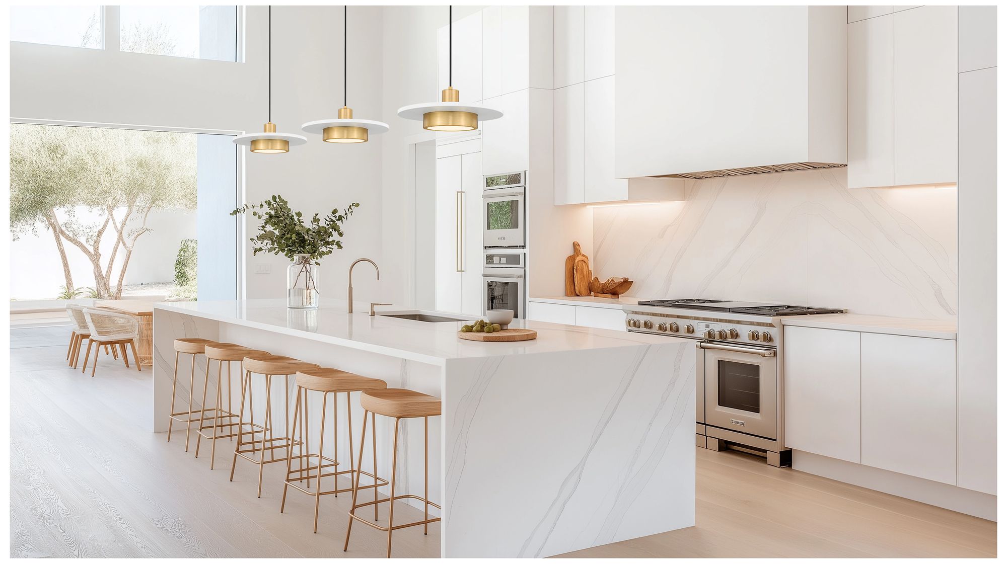 Image 2 Ludo by Z-Lite 16 inch Matte White + Modern Gold 1 Light Pendant more views