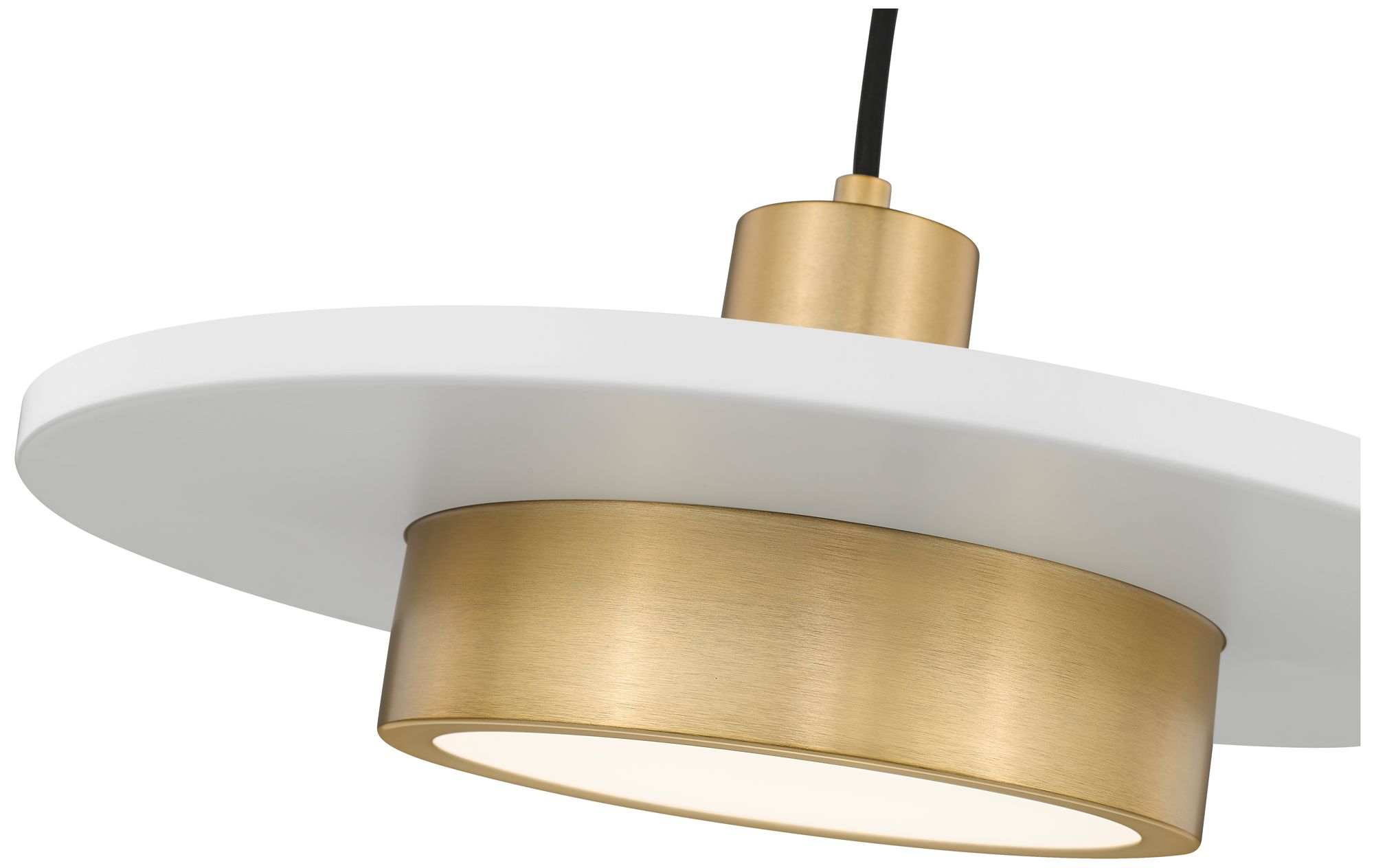 Image 6 Ludo by Z-Lite 16 inch Matte White + Modern Gold 1 Light Pendant more views