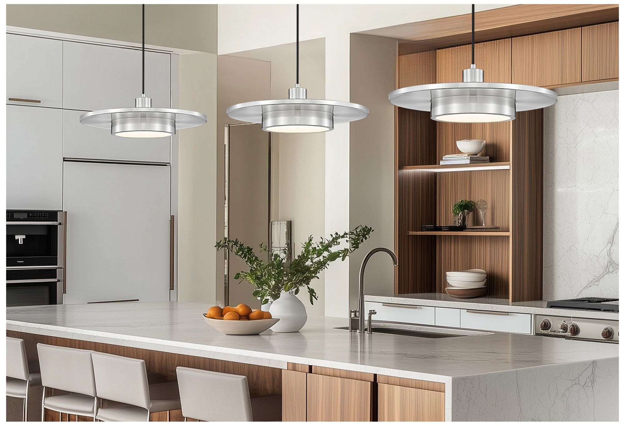 Image 3 Ludo by Z-Lite 20 inch Brushed Nickel 1 Light Pendant more views