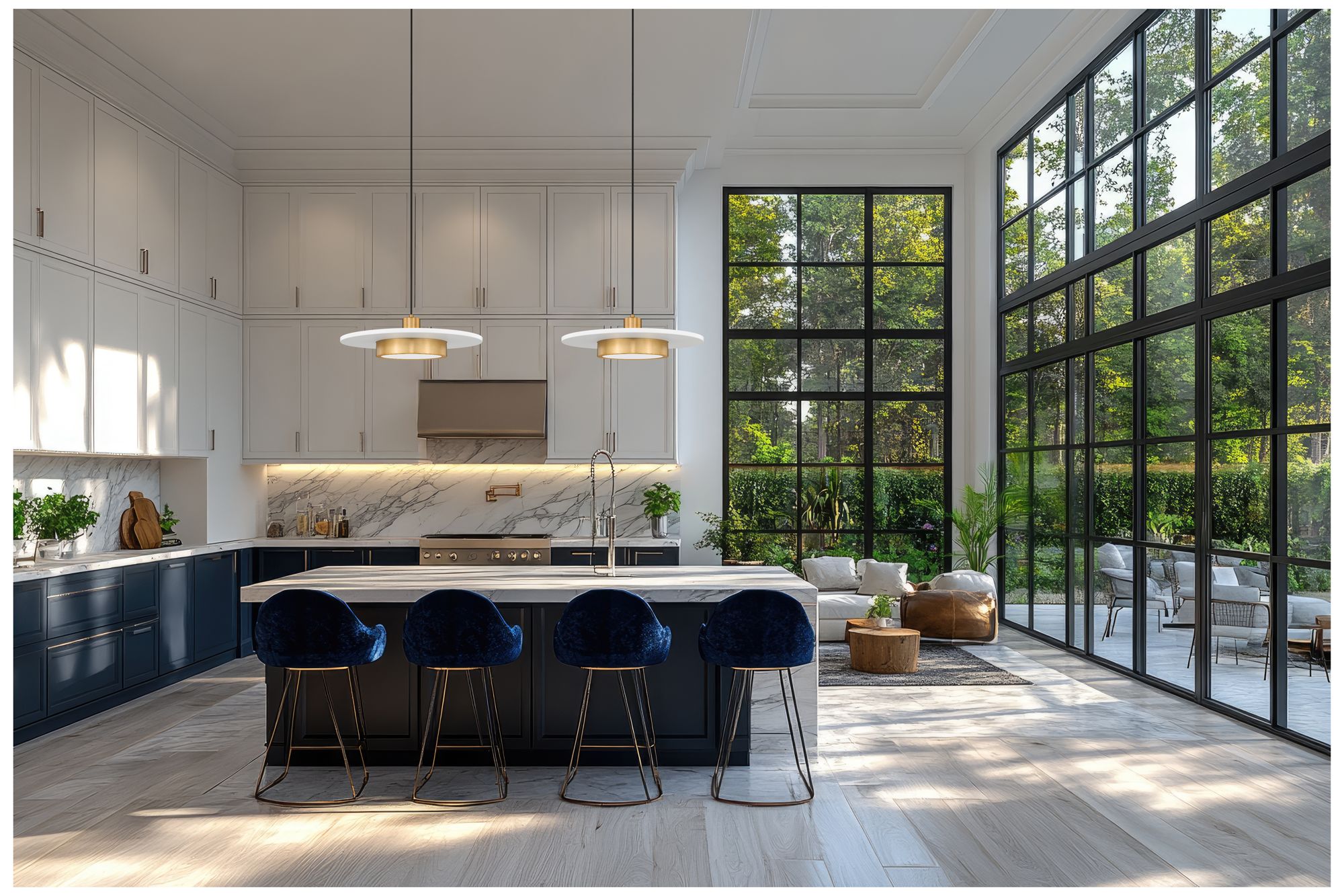 Image 2 Ludo by Z-Lite 20 inch Matte White + Modern Gold 1 Light Pendant more views