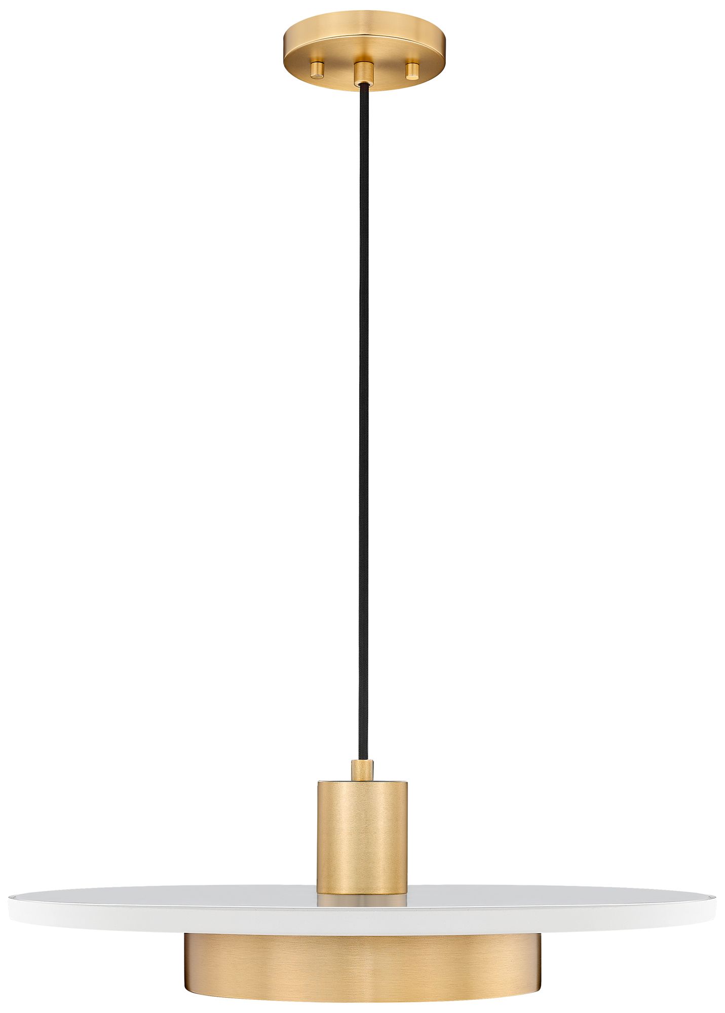 Image 4 Ludo by Z-Lite 20 inch Matte White + Modern Gold 1 Light Pendant more views