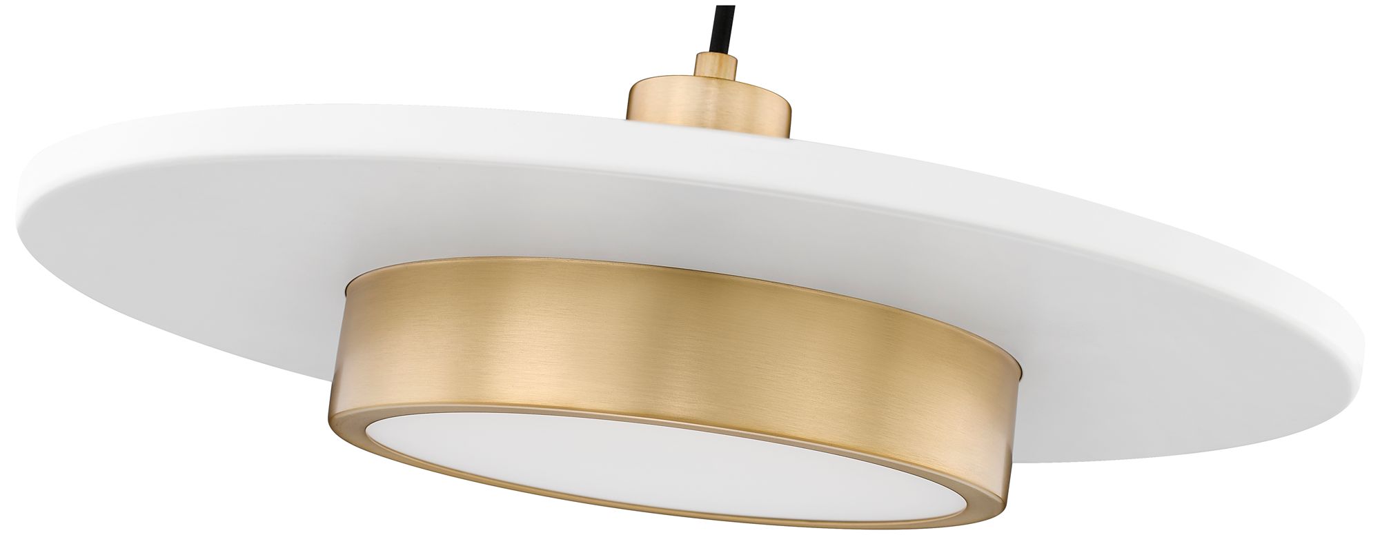Image 6 Ludo by Z-Lite 20 inch Matte White + Modern Gold 1 Light Pendant more views