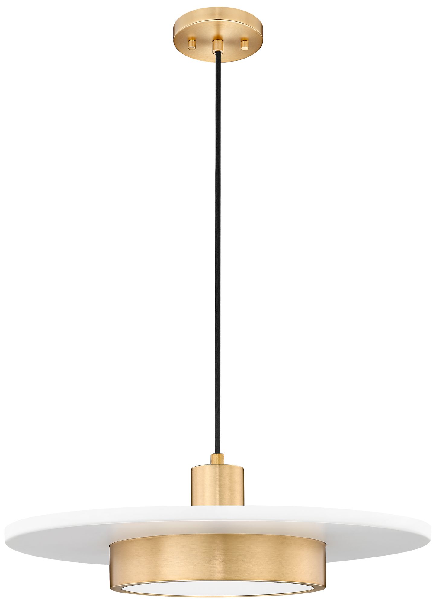 Image 7 Ludo by Z-Lite 20 inch Matte White + Modern Gold 1 Light Pendant more views