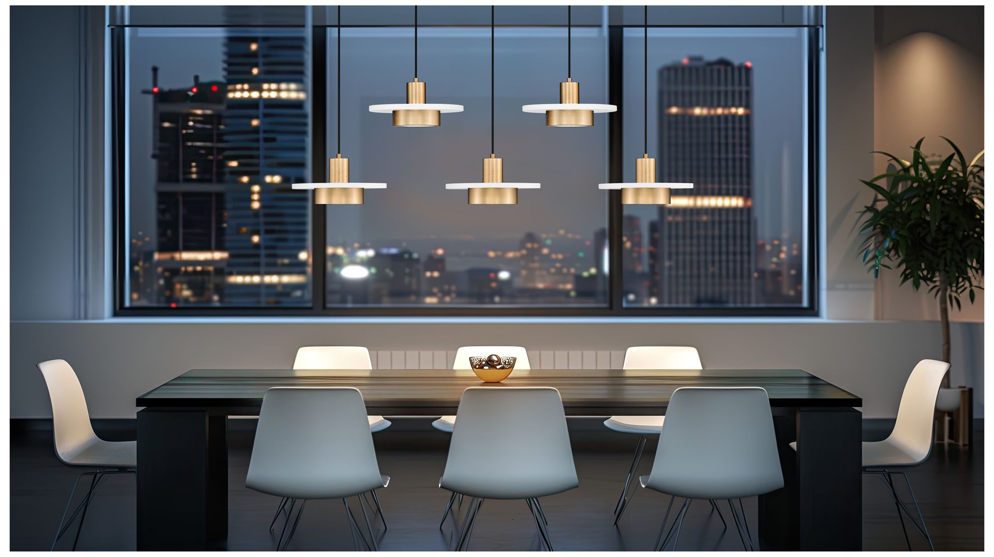 Image 3 Ludo by Z-Lite 51.5 inch White + Gold 5 Light Linear Chandelier more views