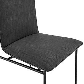 Image3 of Ludvig Anthracite Fabric Side Chairs Set of 2 more views