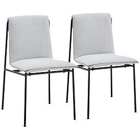 Image1 of Ludvig Light Gray Fabric Side Chairs Set of 2