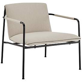 Image1 of Ludvig Tan Fabric Steel Lounge Chair
