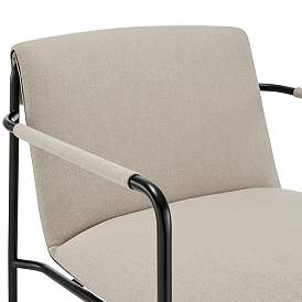 Image2 of Ludvig Tan Fabric Steel Lounge Chair more views