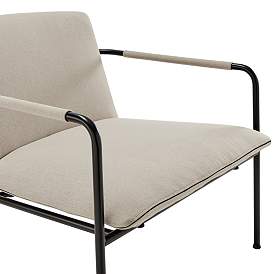 Image3 of Ludvig Tan Fabric Steel Lounge Chair more views