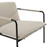 3_Ludvig Tan Fabric Steel Lounge Chair more views