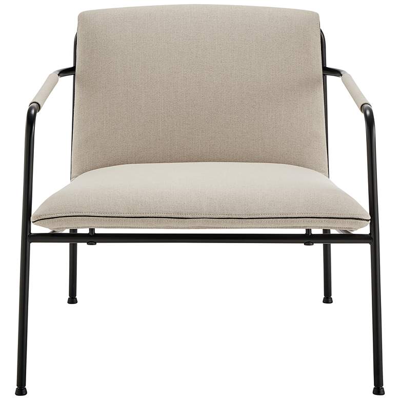 Image 5 Ludvig Tan Fabric Steel Lounge Chair more views