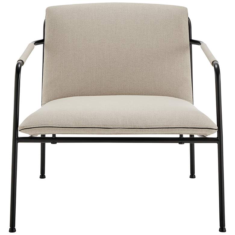 Image 5 Ludvig Tan Fabric Steel Lounge Chair more views