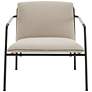 5_Ludvig Tan Fabric Steel Lounge Chair more views