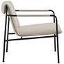 Ludvig Tan Fabric Steel Lounge Chair