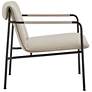 6_Ludvig Tan Fabric Steel Lounge Chair more views