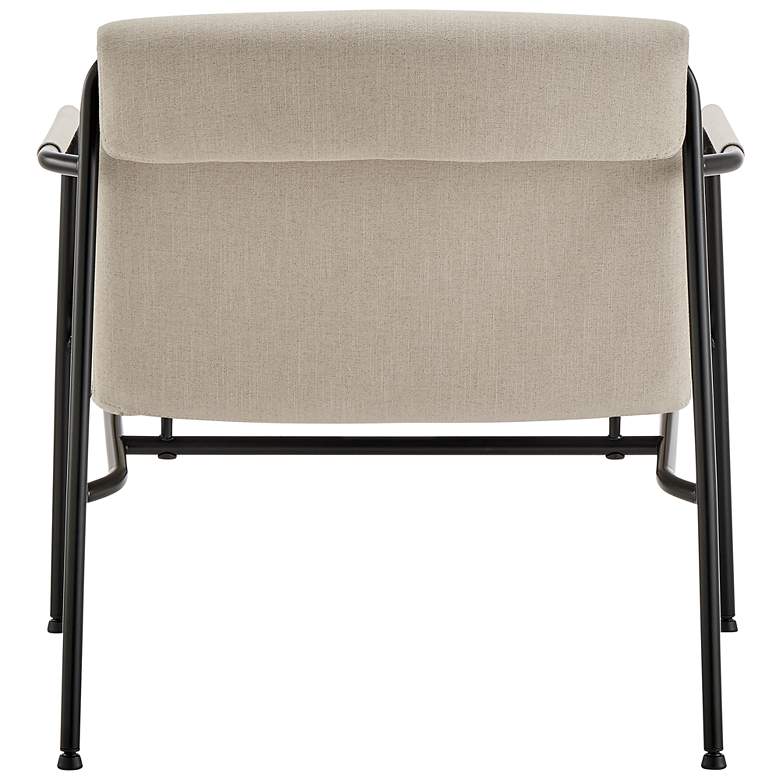 Image 7 Ludvig Tan Fabric Steel Lounge Chair more views