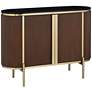 Ludwig 47 1/4" Wide Brown and Black Marble 2-Door Accent Chest