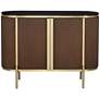 Ludwig 47 1/4" Wide Brown and Black Marble 2-Door Accent Chest