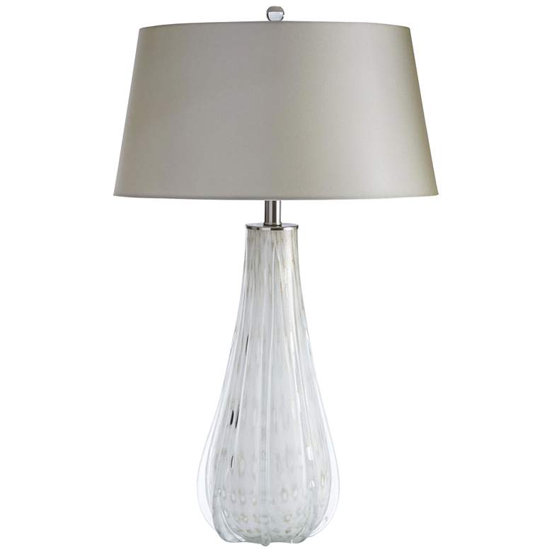 Image 1 Ludwig Opal with Metallic Highlights Glass Table Lamp