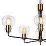 2_Luffa 35"W Plating Brass And Matte Black 6-Light Chandelier more views